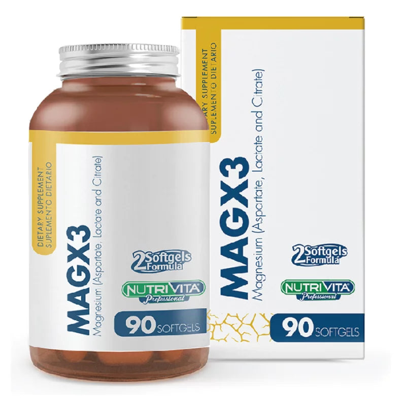 MAG X3 Citrato de Magnesio - 90 Softgels - Nutrivita