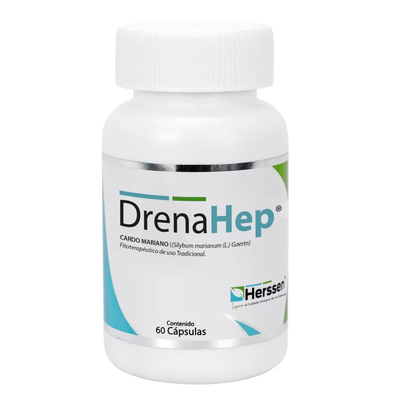 DrenaHep (Cardo Mariano) - Herssen - 60 Cap - Botiqui - Farmacia Homeopática
