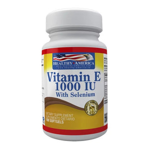 Vitamina E 1000 IU con Selenio - Healthy America - 120 Cap - Botiqui - Farmacia Homeopática