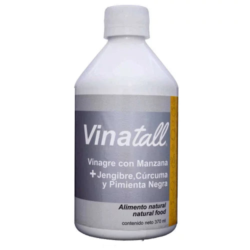 Vinatall Vinagre con Manzana, Jengibre, Cúrcuma y Pimienta - Herbal Medik - 370ml - Botiqui - Farmacia Homeopática