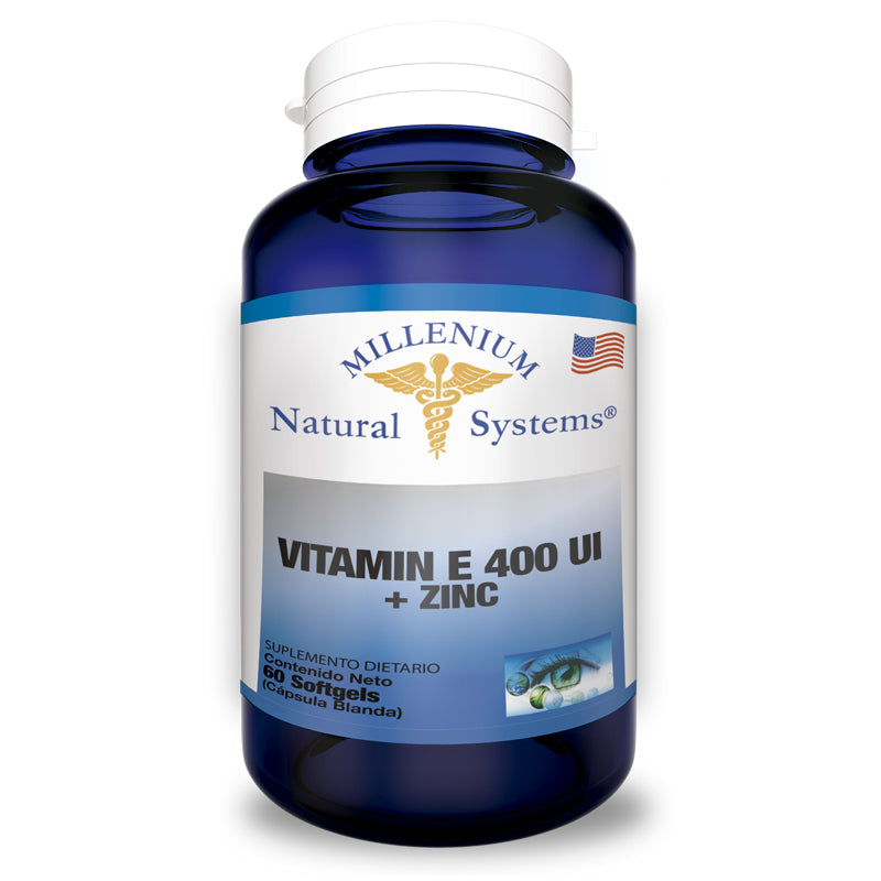 Vitamin E 400 UI + Zinc - Natural Systems - 60 softgels