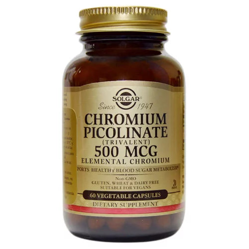 Chromium Picolinate 500 mcg - Solgar - Botiqui - Farmacia Homeopática