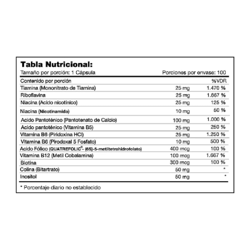 B Formula (Complejo B)  - Jarrow - 100 Cap
