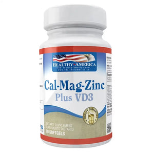 Cal Mag Zinc plus VD3 - Healthy America - 90 Cápsulas - Botiqui - Farmacia Homeopática
