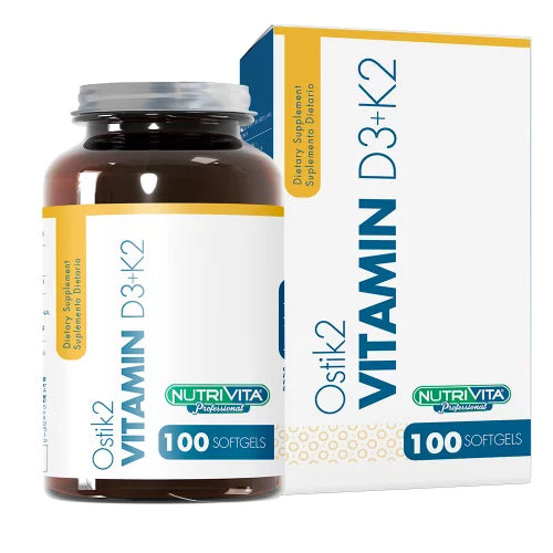 Ostik2 (Vitamina D3 Y VItamina K2) - Nutrivita - 100 cap - Botiqui - Farmacia Homeopática