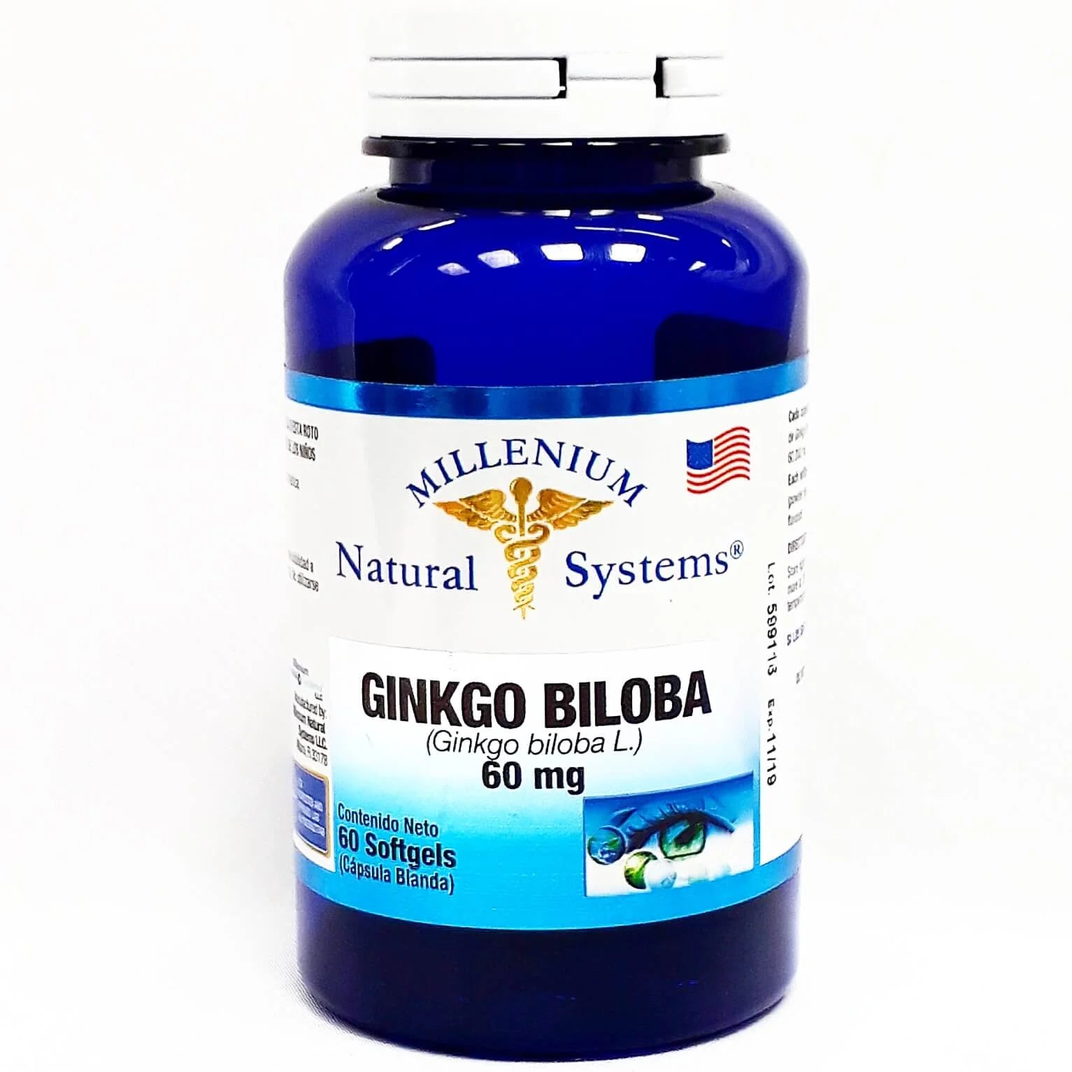 Ginkgo Biloba 60 mg - Natural Systems - 60 Softgels