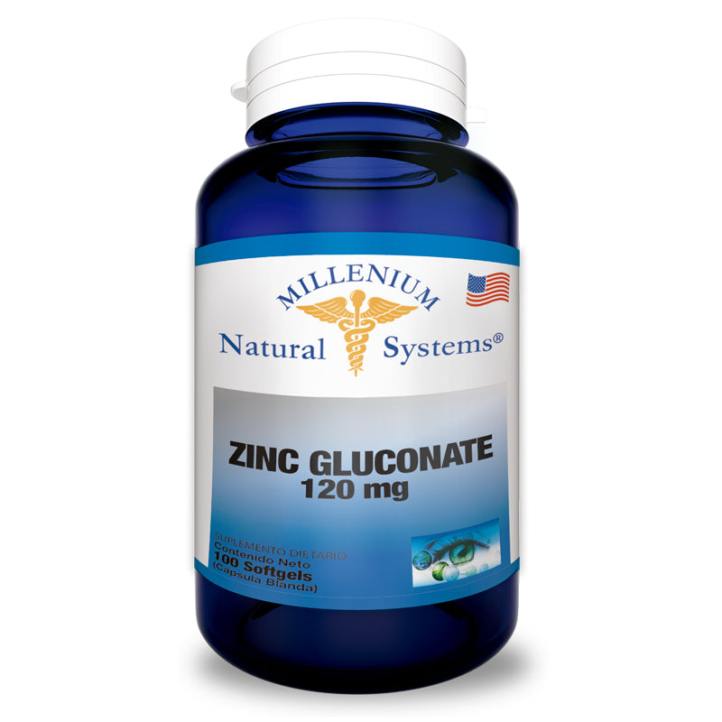 Zinc Gluconate 120 mg - Natural Systems - 60 softgels