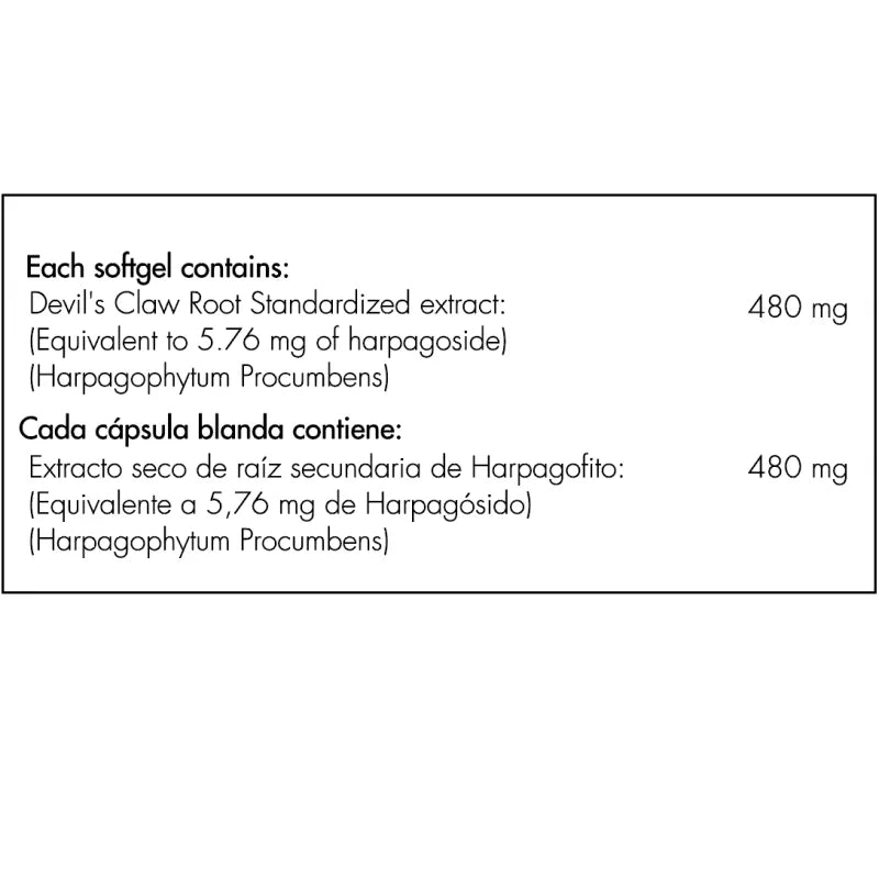 Dyphlamin 480 mg (Harpagofito Procumbens) - 30 Softgels