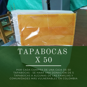 Tapabocas (Tela Quirúrgica Termosellada) - X 50 Unidades - Botiqui