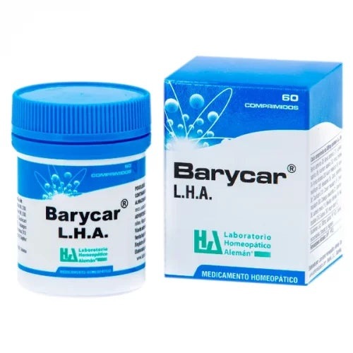 Barycar Comprimidos - Laboratorio Homeopático Alemán LHA - 60 Comprimidos