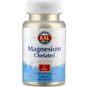 Magnesio Chelated - Kal - 100 Tabletas - Botiqui